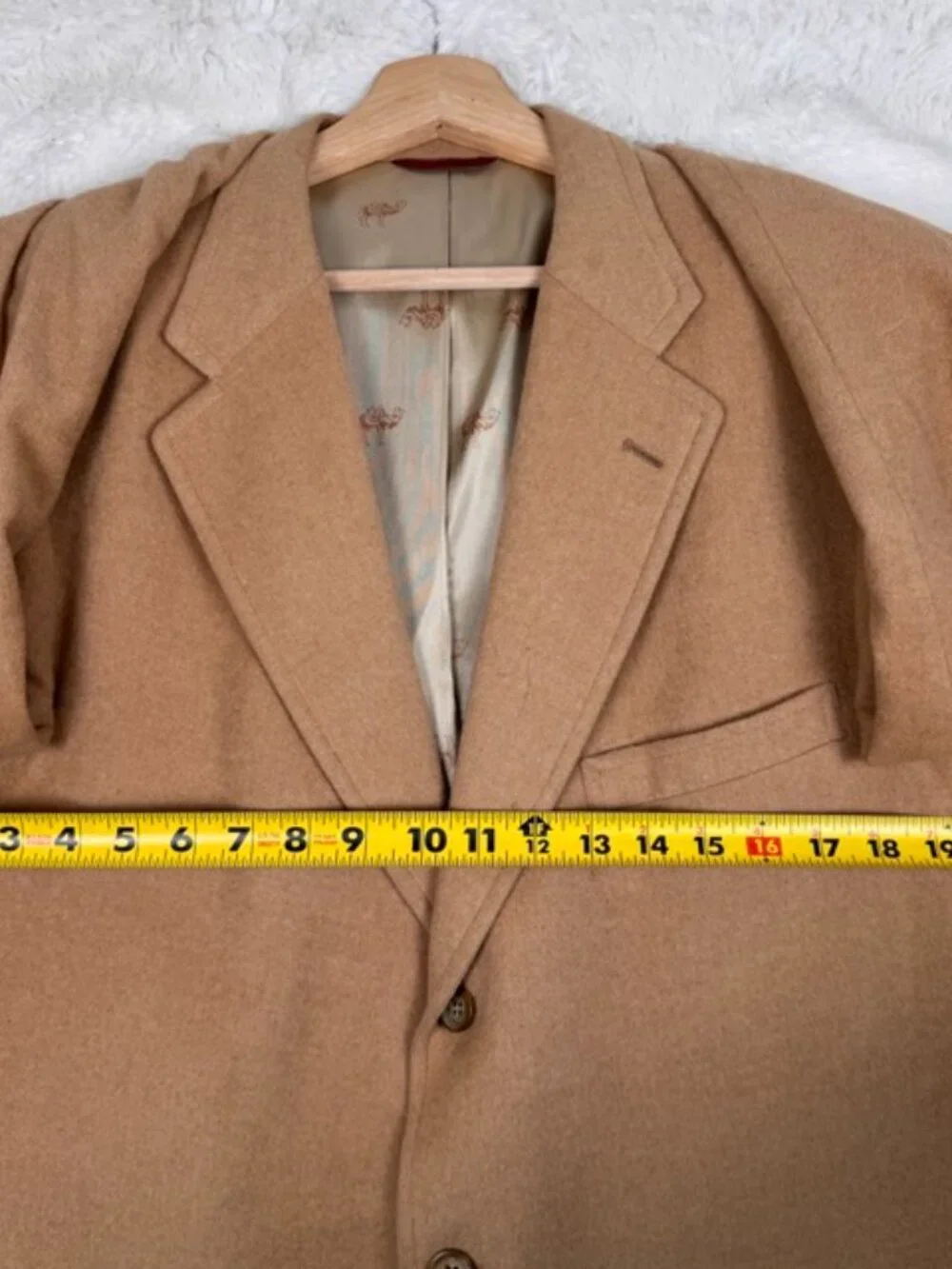 Jos. A. Bank Tan 3 Button Sport Coat 100% Camel Hair Mens 42R Blazer Premier
